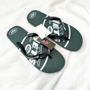 NFL New York Jets flip flop sandals size medium size 9 NYJ NWT new